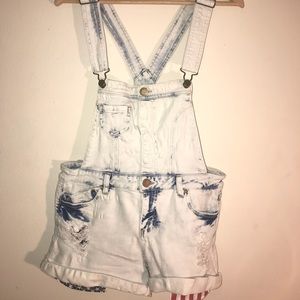 Pre-owned Overalls Distressed jean